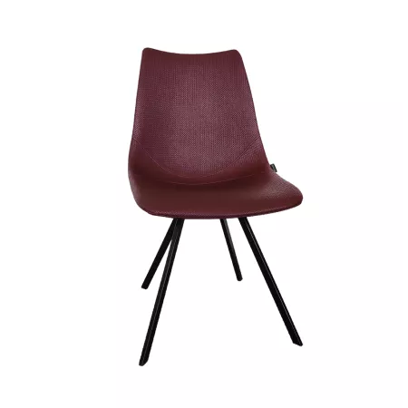 Chaise Happy Simili Wicker Prune