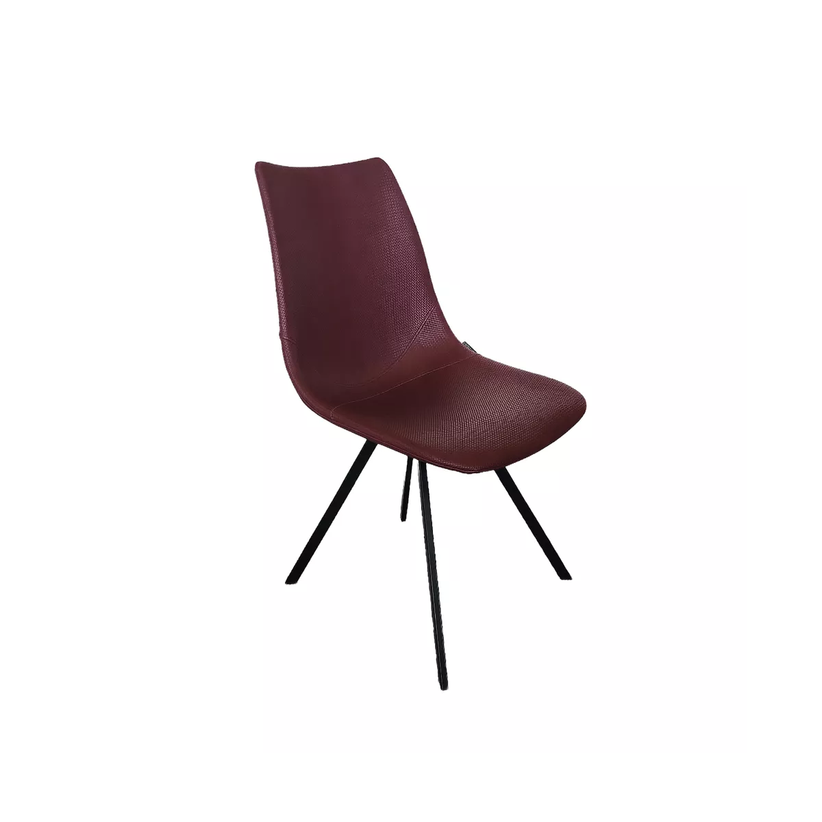 Chaise Happy Simili Wicker Prune