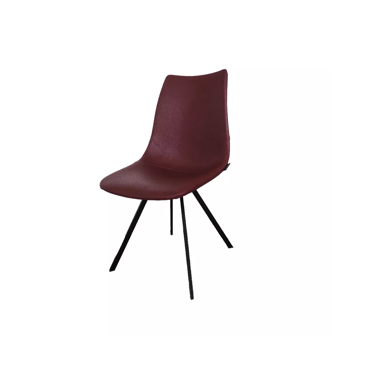 Chaise Happy Simili Wicker Prune