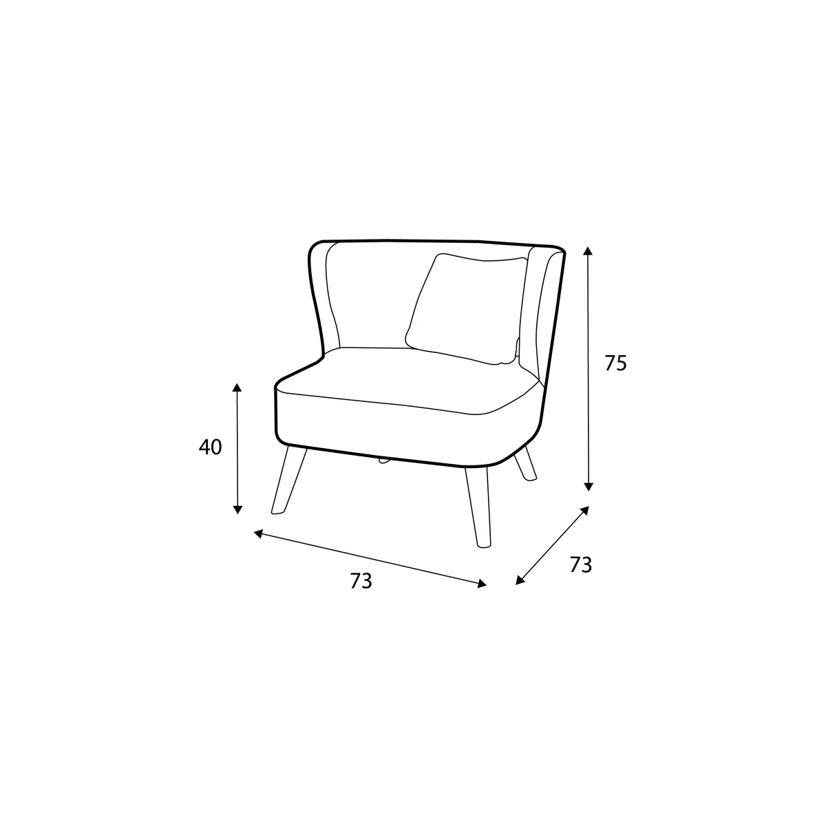 Fauteuil Ina Gent
