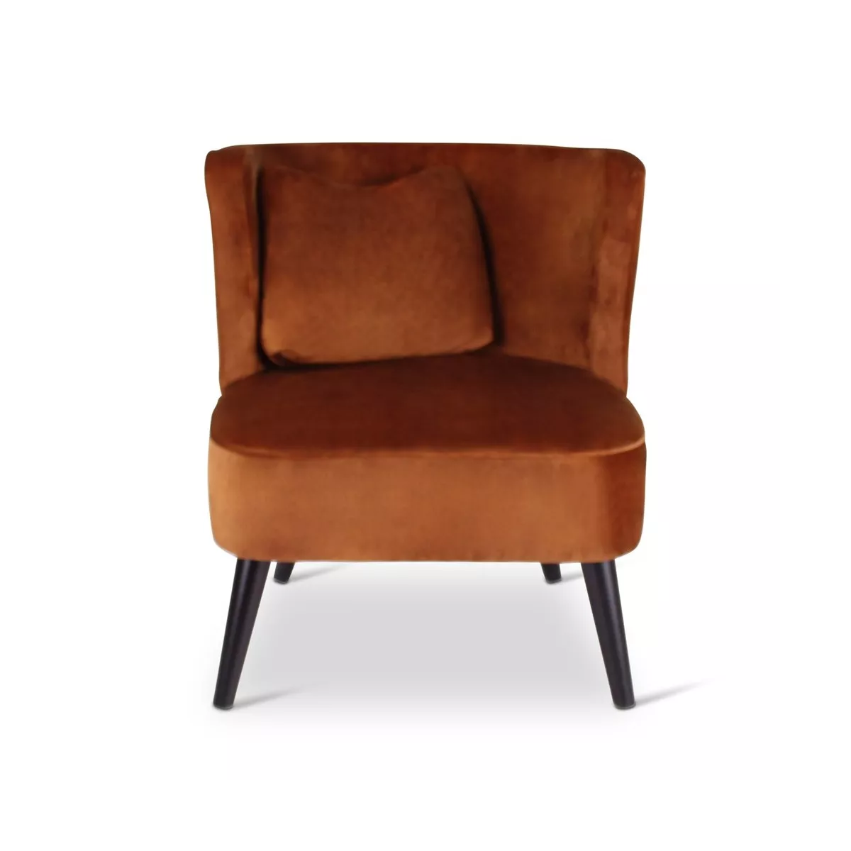 Fauteuil Ina Velours Cognac