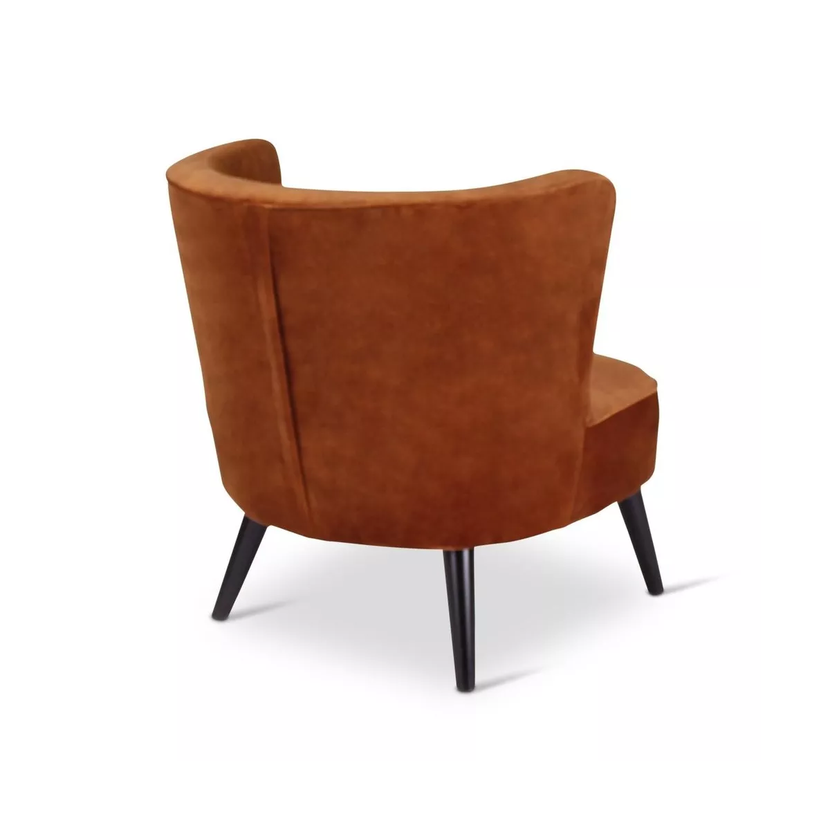 Fauteuil Ina Velours Cognac