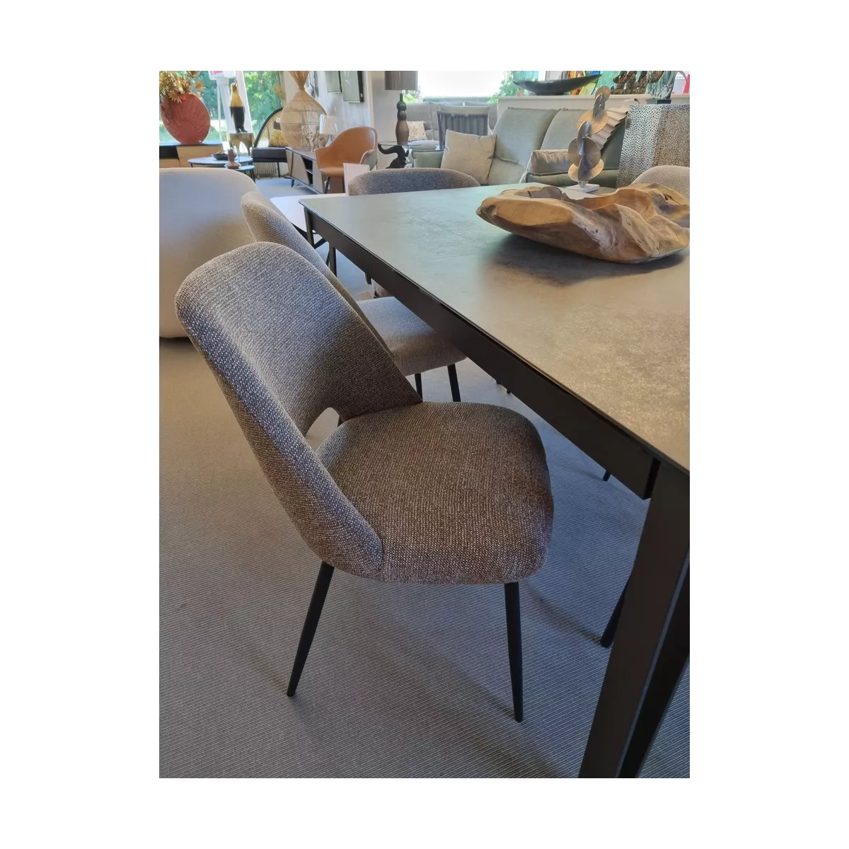 Chaise Omis Tissu Dark Grey