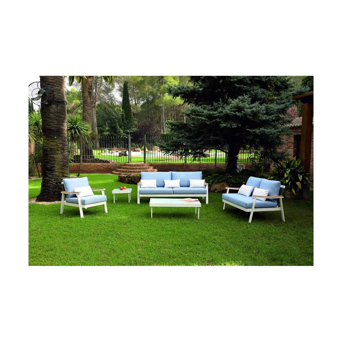 Salon Creta : Canapé 3 places + 2 Fauteuils