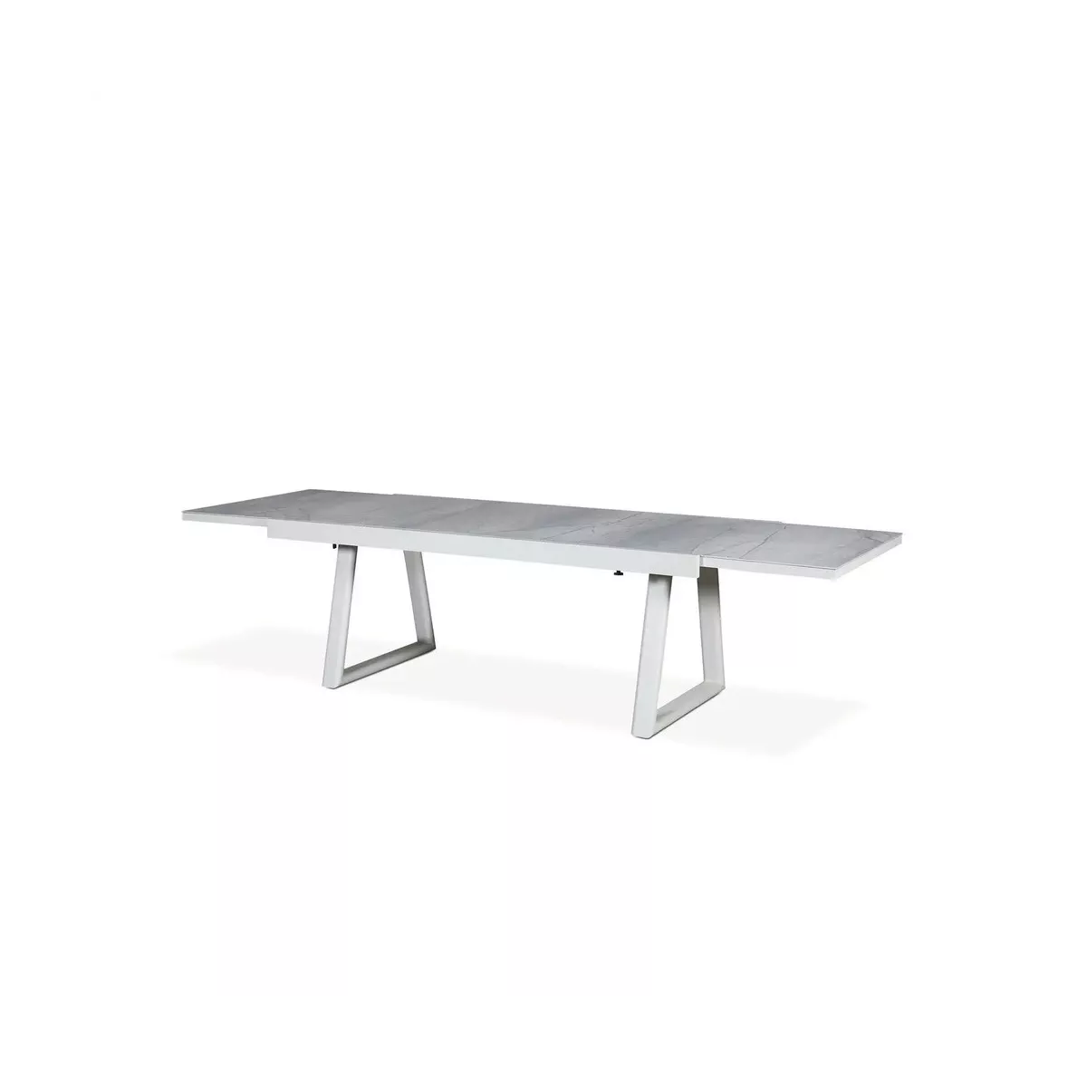 Table 200/300x100  Vérona Aluminium et Verre