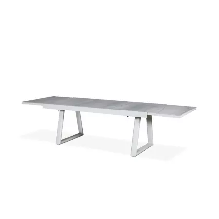 Table 200/300x100 Vérona  Aluminium et Verre