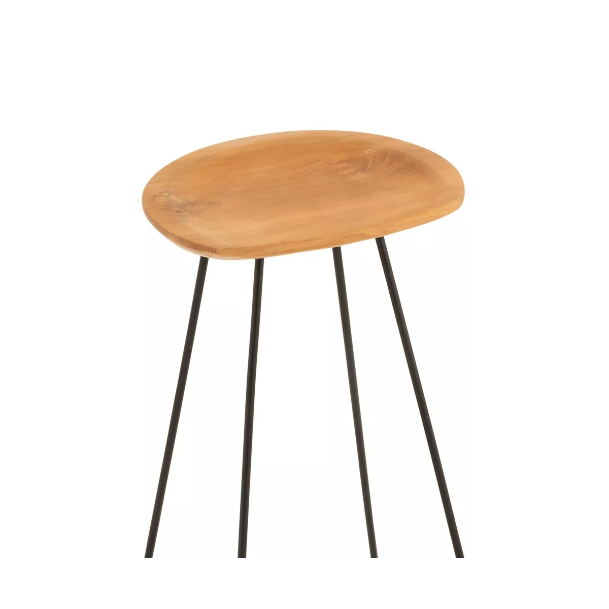 Tabouret de bar  Teck Naturel et Métal
