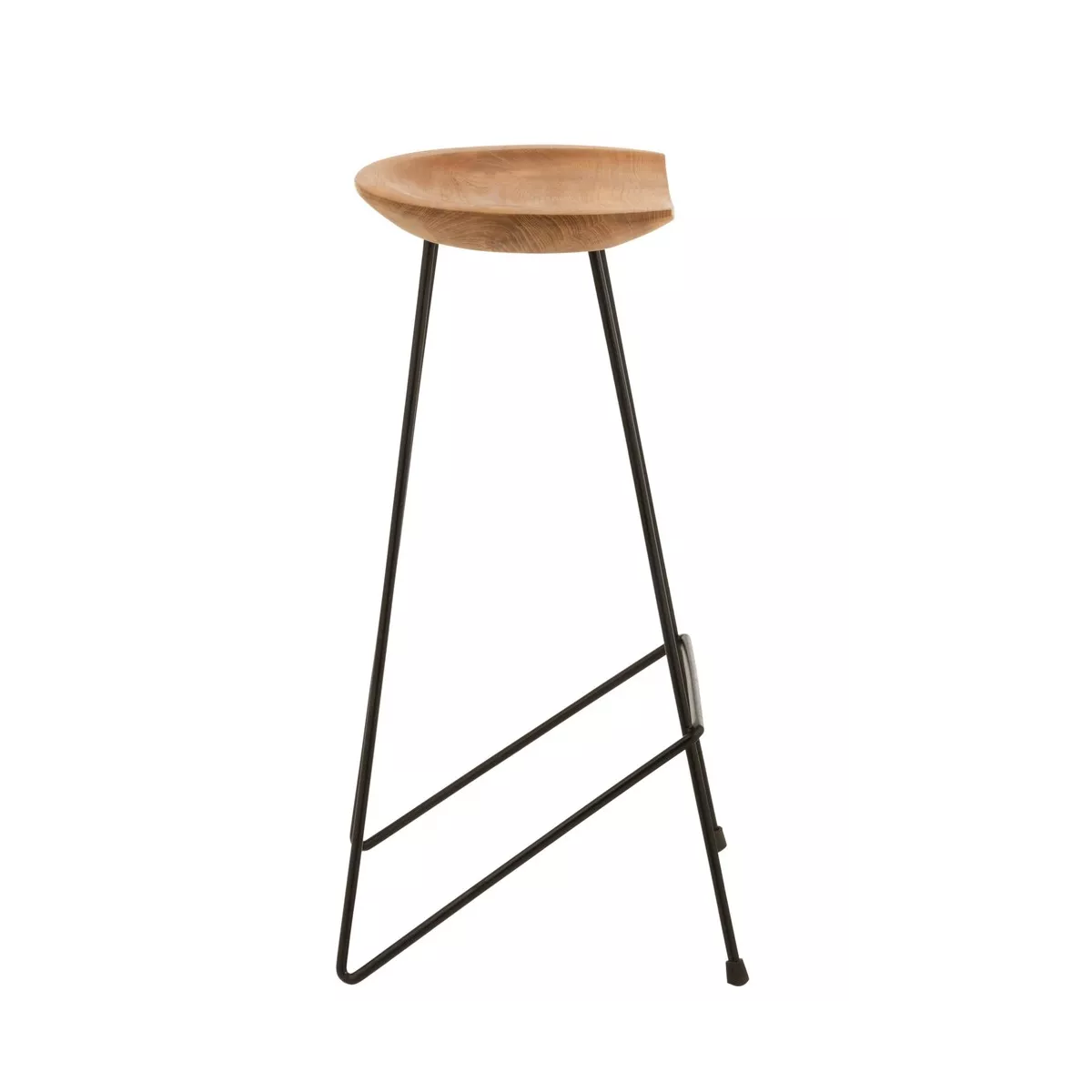 Tabouret de bar  Teck Naturel et Métal
