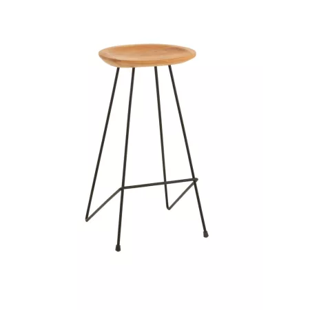 Tabouret de Teck et Métal