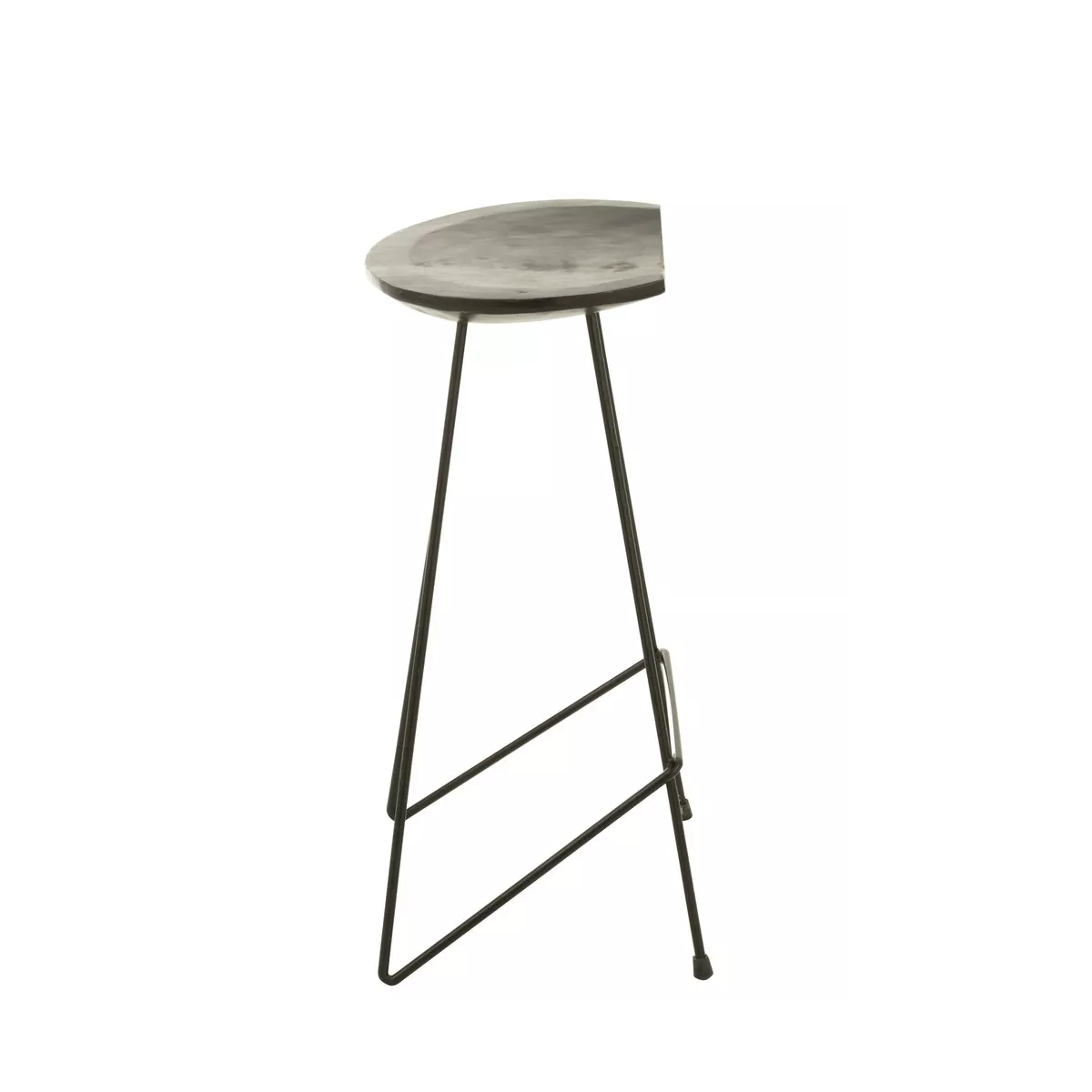 Tabouret de bar  Teck Noir et Métal