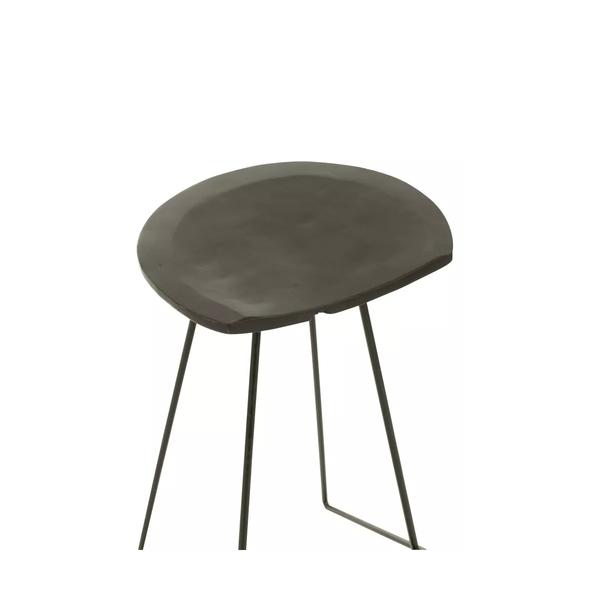 Tabouret de bar  Teck Noir et Métal