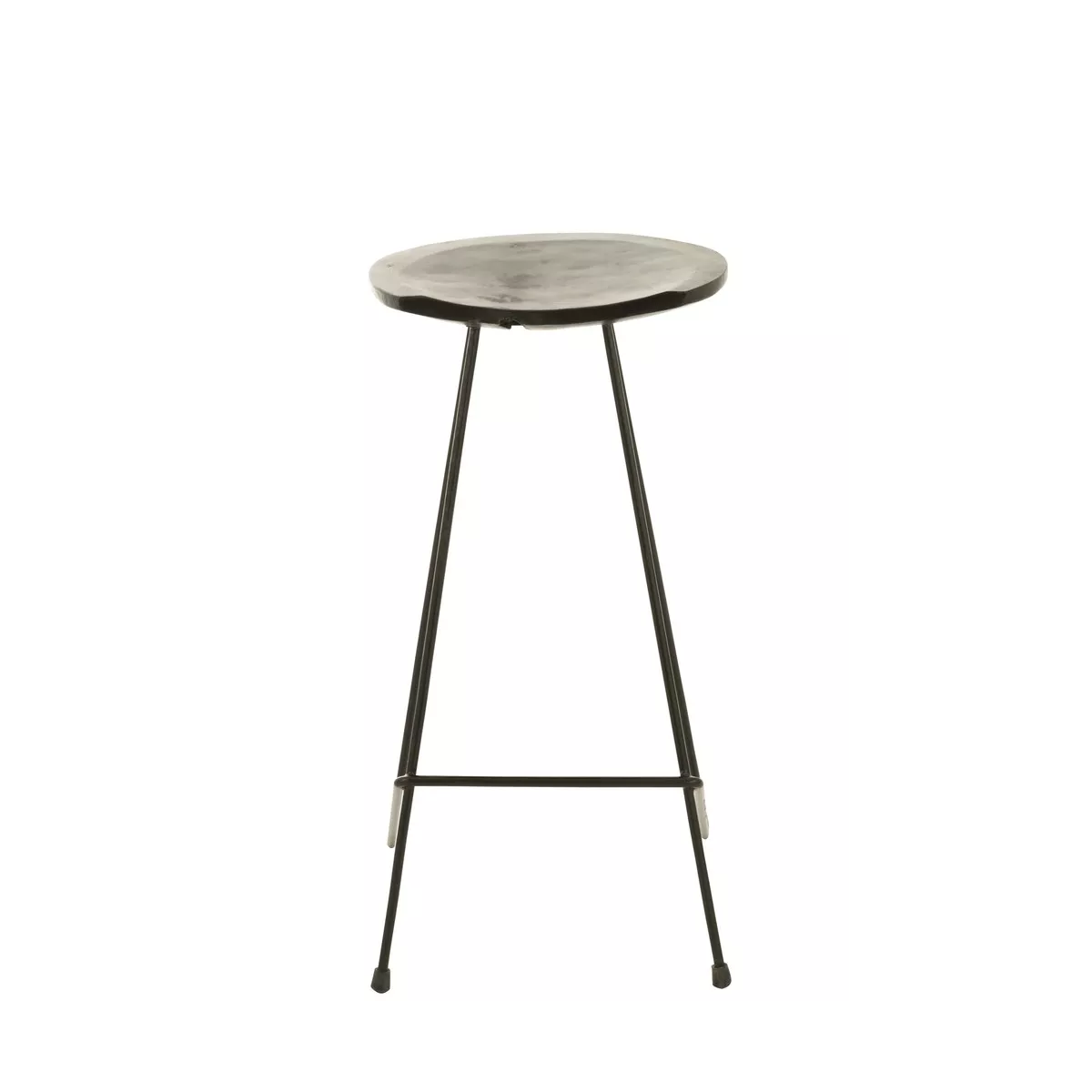 Tabouret de bar  Teck Noir et Métal