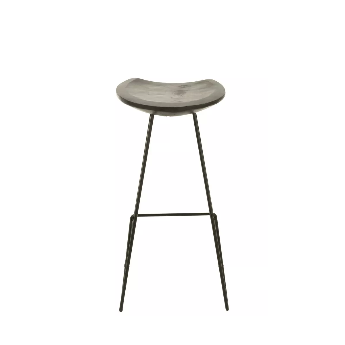 Tabouret de bar  Teck Noir et Métal