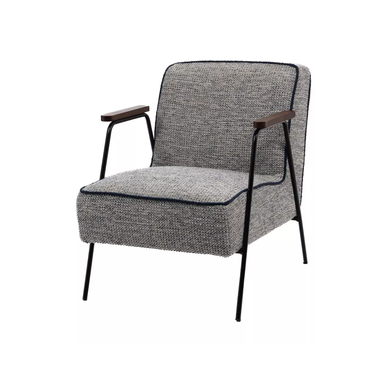 Fauteuil Huggy tissu Chiné Gris