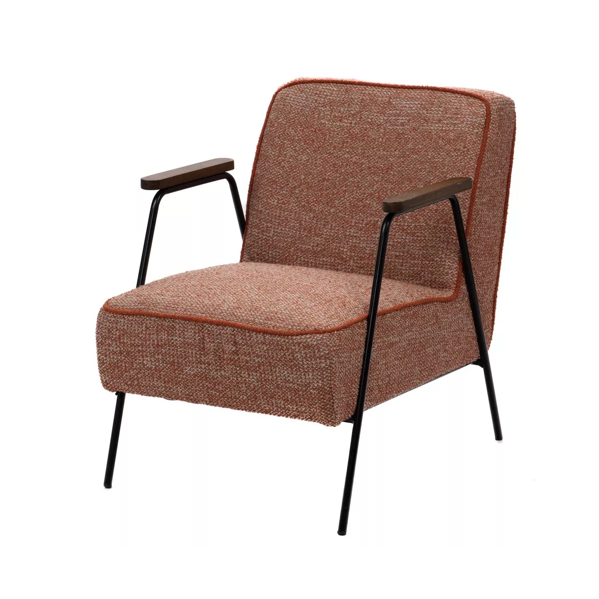 Fauteuil Huggy tissu Chiné Rouge