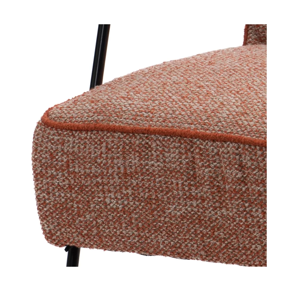 Fauteuil Huggy tissu Chiné Rouge