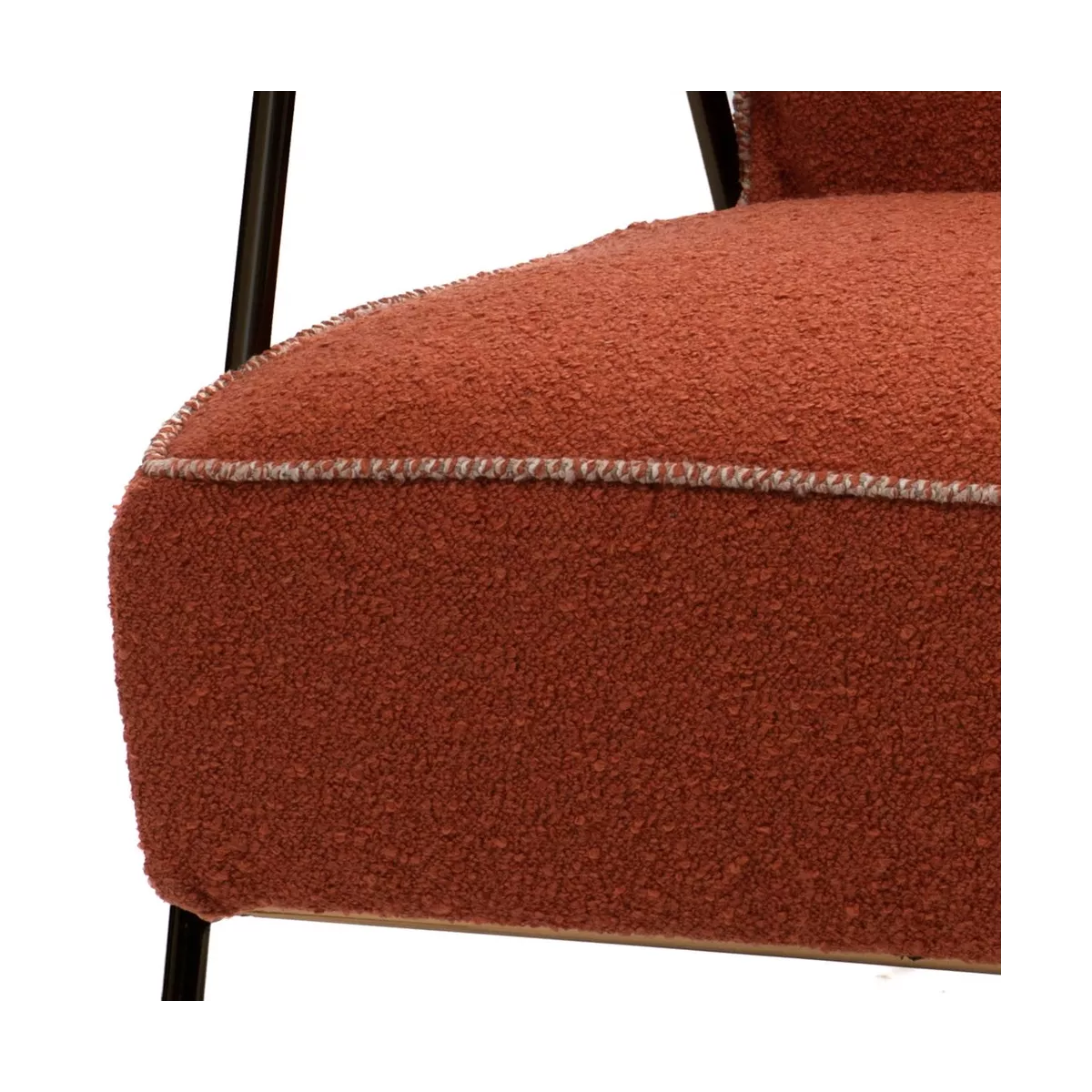 Fauteuil Huggy tissu Uni Orange