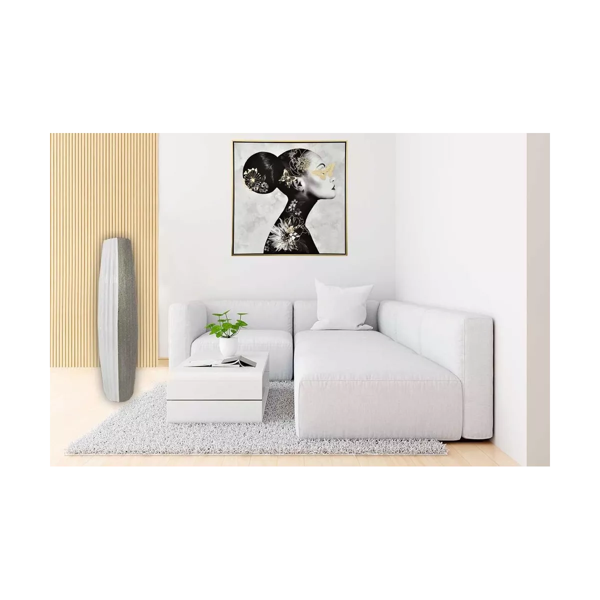Jarre Eloquance Gris Argent et blanc H.100