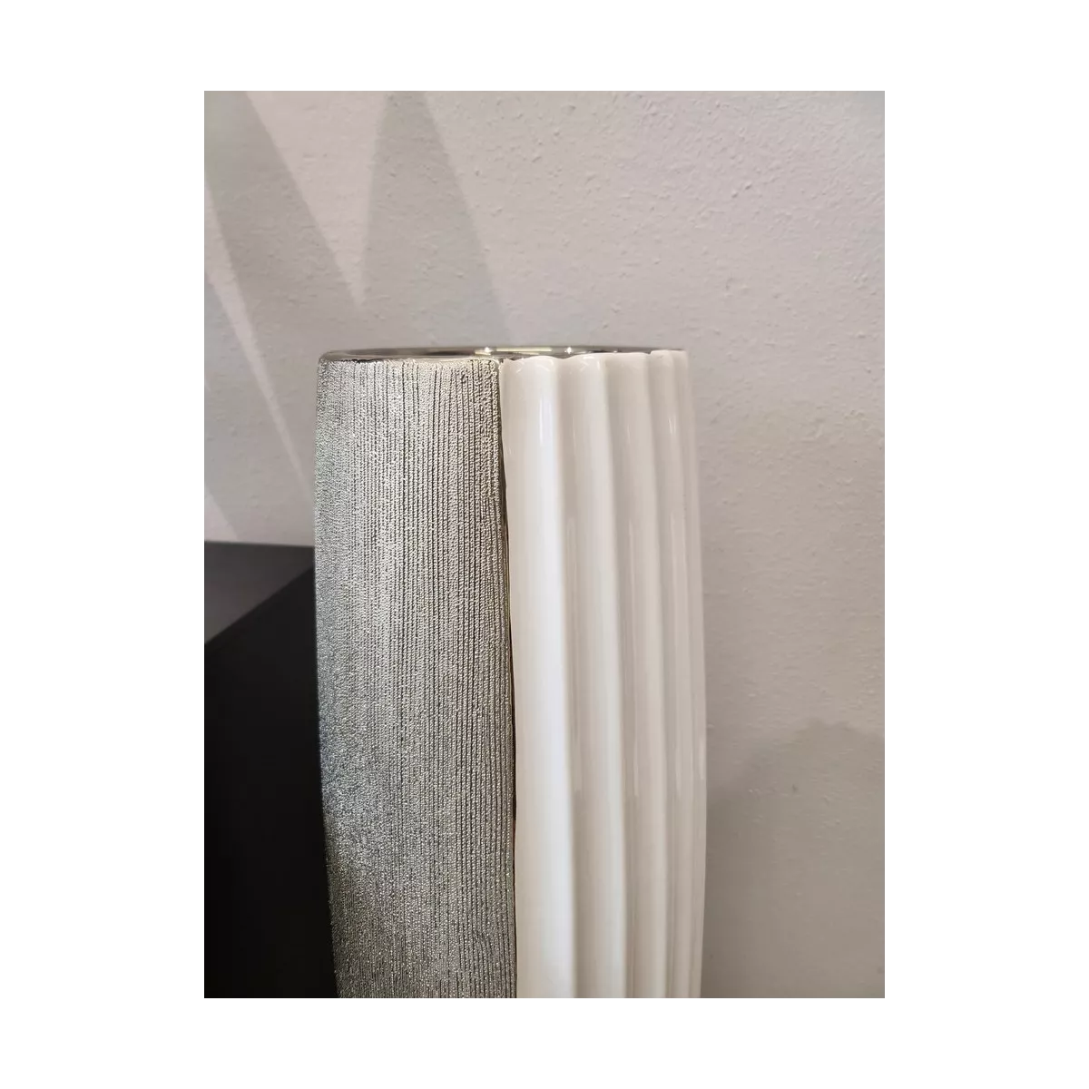 Jarre Eloquance Gris Argent et blanc H.100