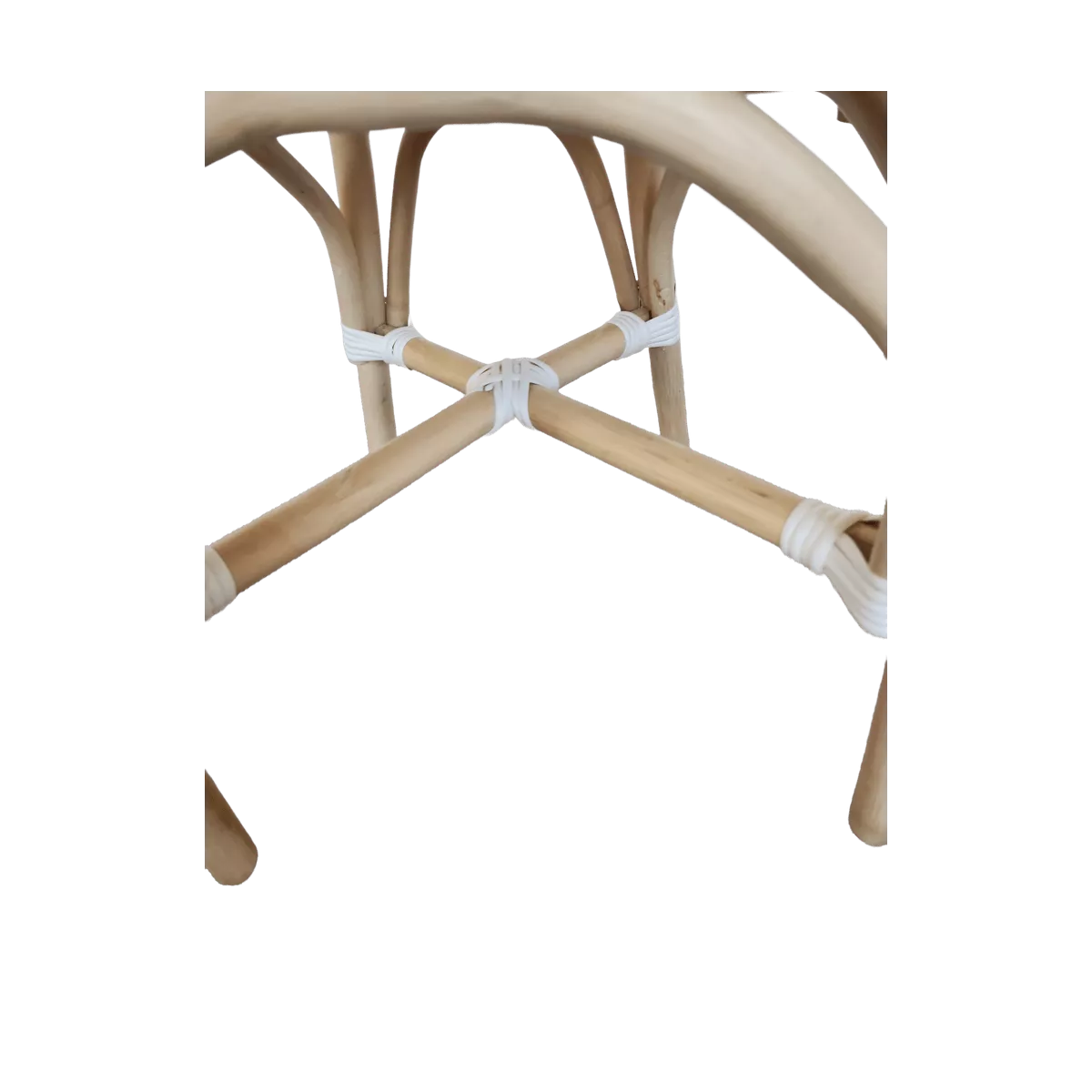 Chaise Bistrot Rotin Rouge et Blanc