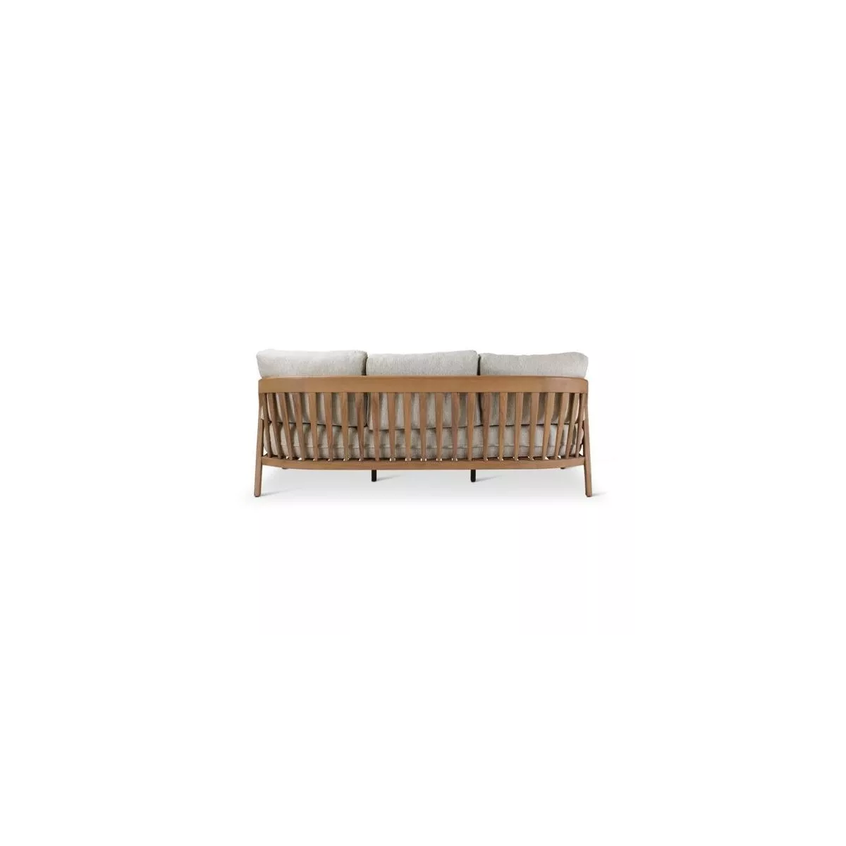 Salon Lisa Teck Naturel canape 3 Places + 2 Fauteuils