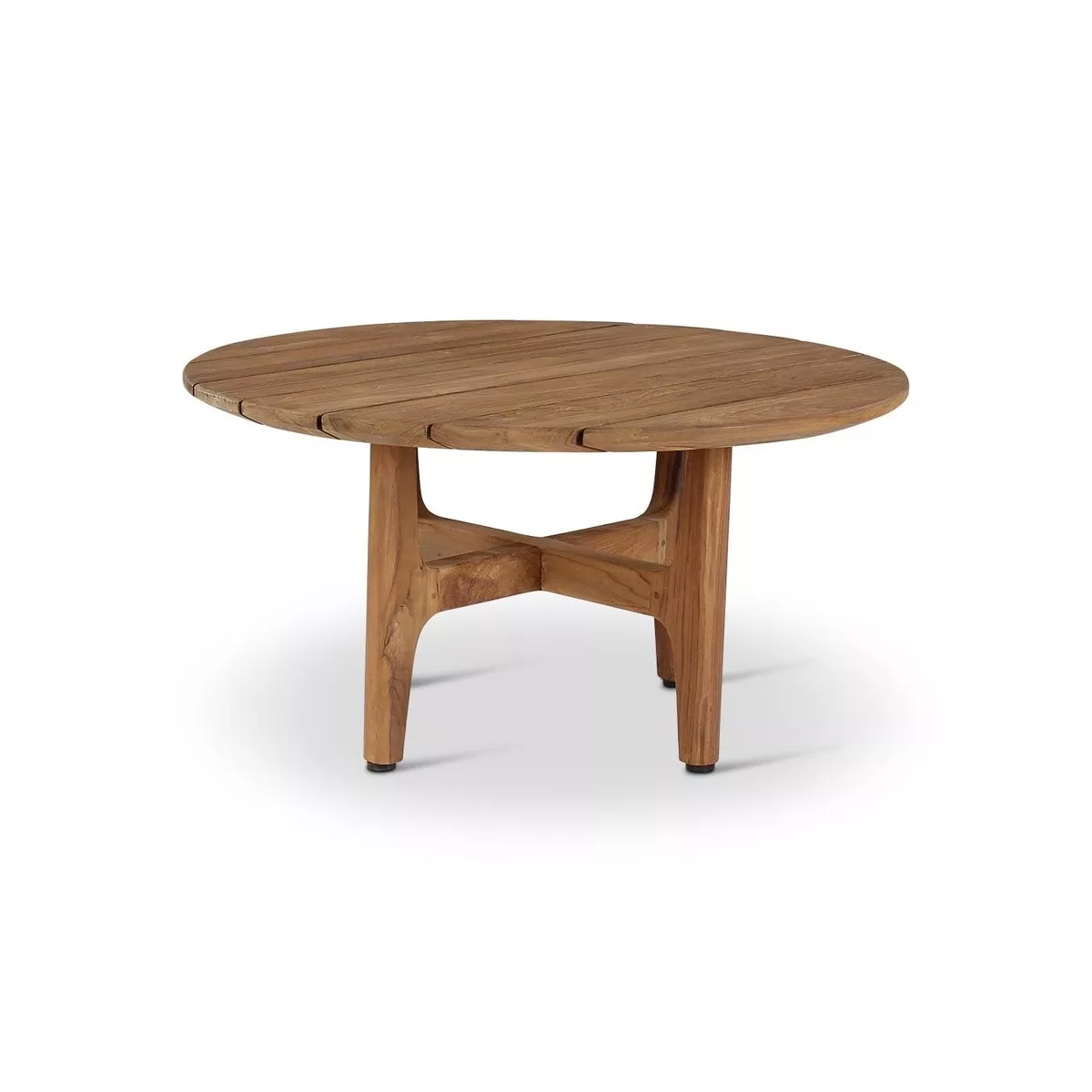 Table basse Teck Anais 80x80cm Naturel