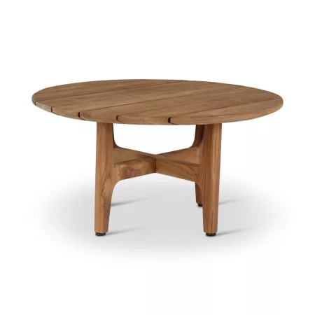 Table basse Teck Anais 80x80cm Naturel