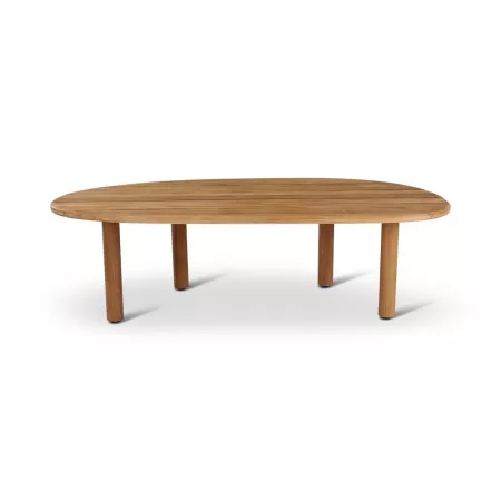Table basse Teck Oscar 138x70cm Naturel