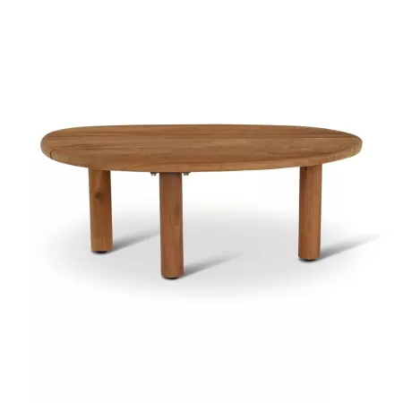 Table basse Teck Oscar 138x70cm Naturel