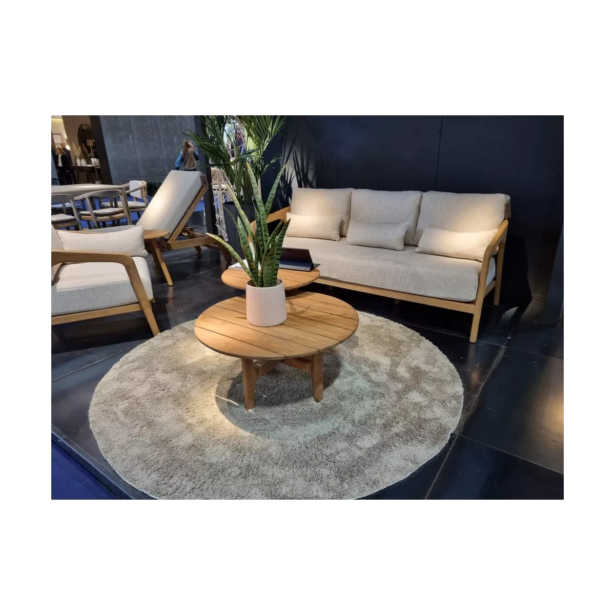 Table basse Teck Oscar 50x50cm Naturel