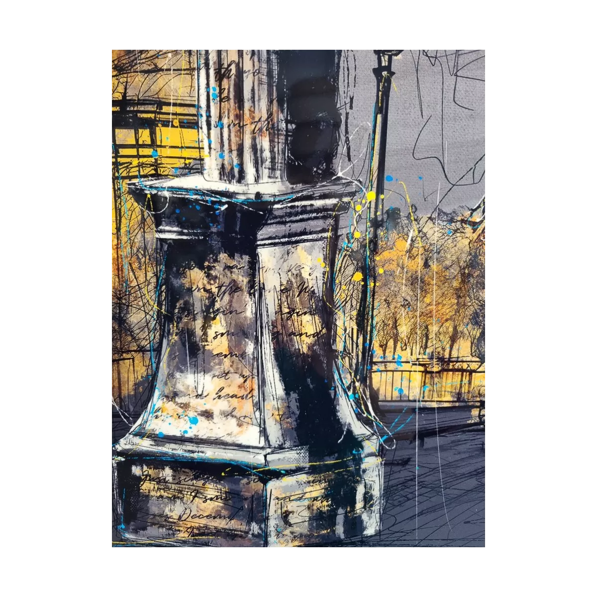 Tableau Romaric, Homme et Lampadaire