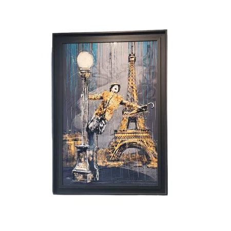 Tableau Romaric, Charilie Chaplin et le papillon