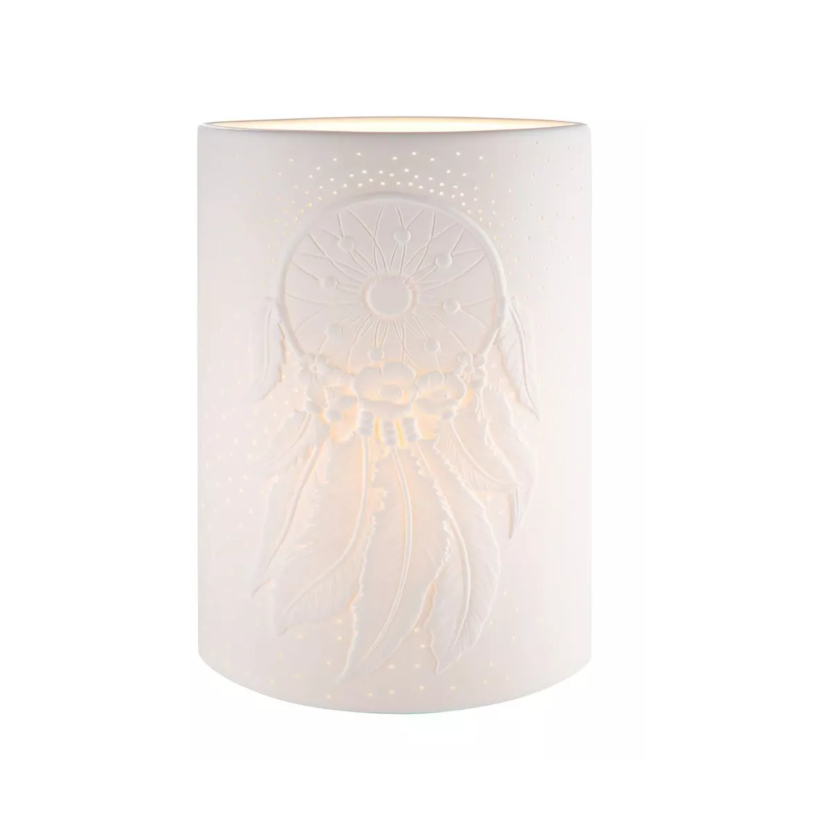 Lampe Porcelaine Capteur de rêve H.28