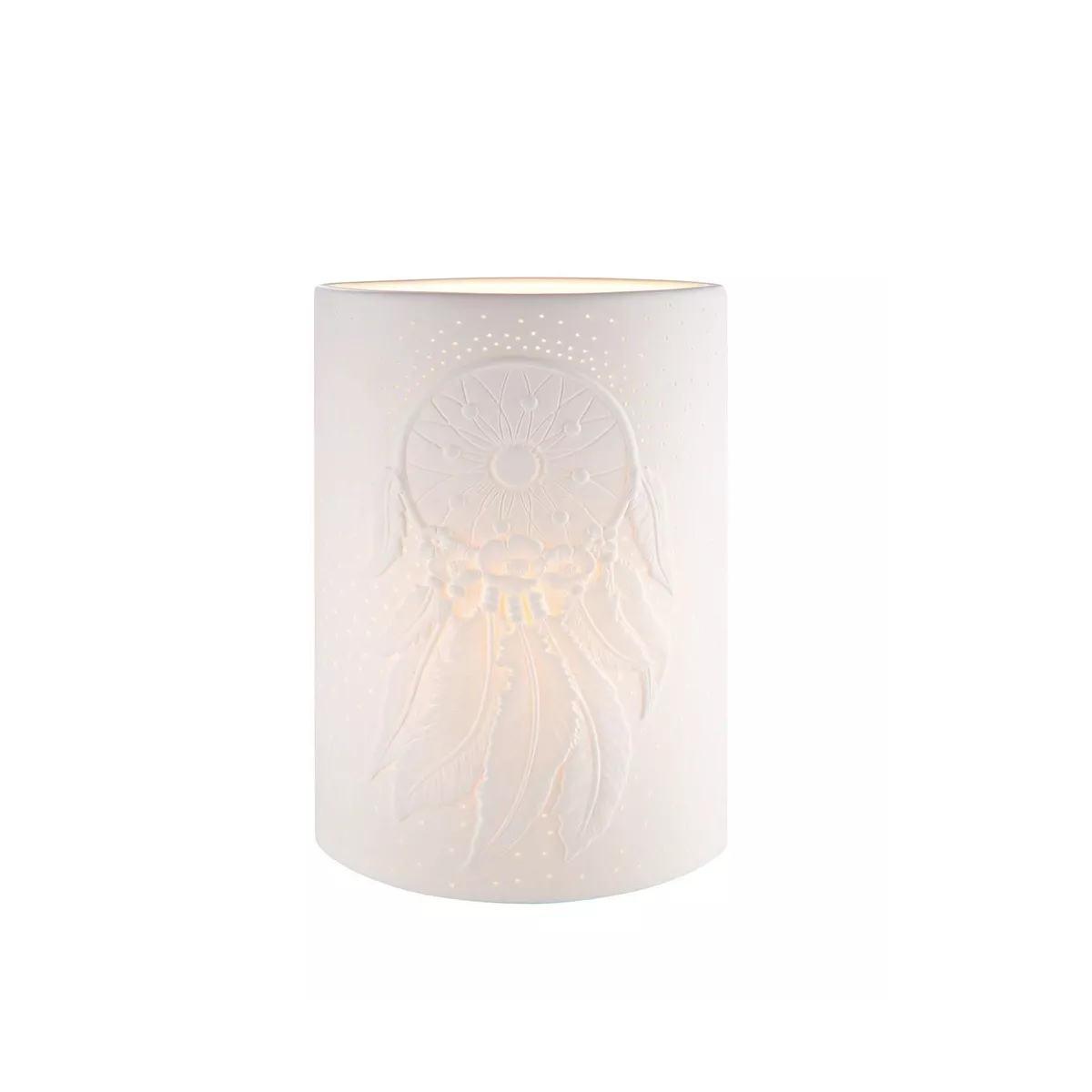 Lampe Porcelaine Capteur de rêve H.28
