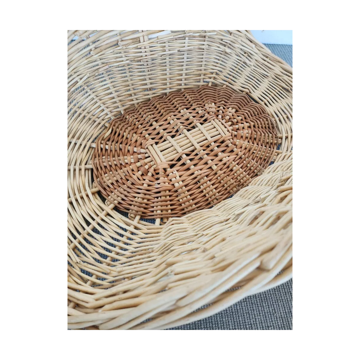 Panier à bois Marius Osier Naturel 60x42