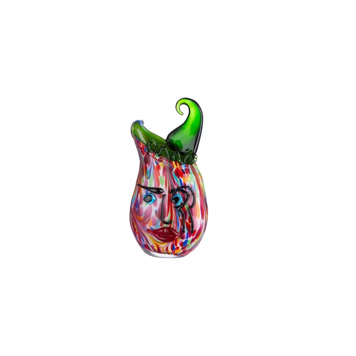 Vase Pâte de verre Visage Venito H.35 cm