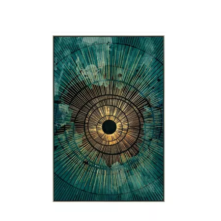 Tableau Soleil Vert 120x80