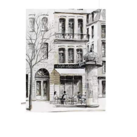 Tableau Café chez Leon 60x80