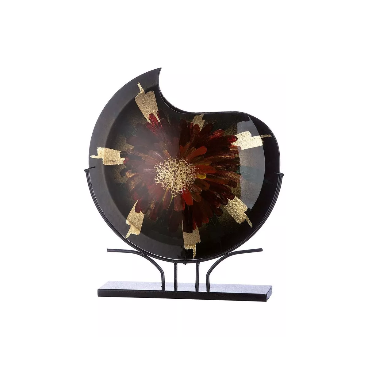 Vase Verre sur Socle Fleur h48 cm