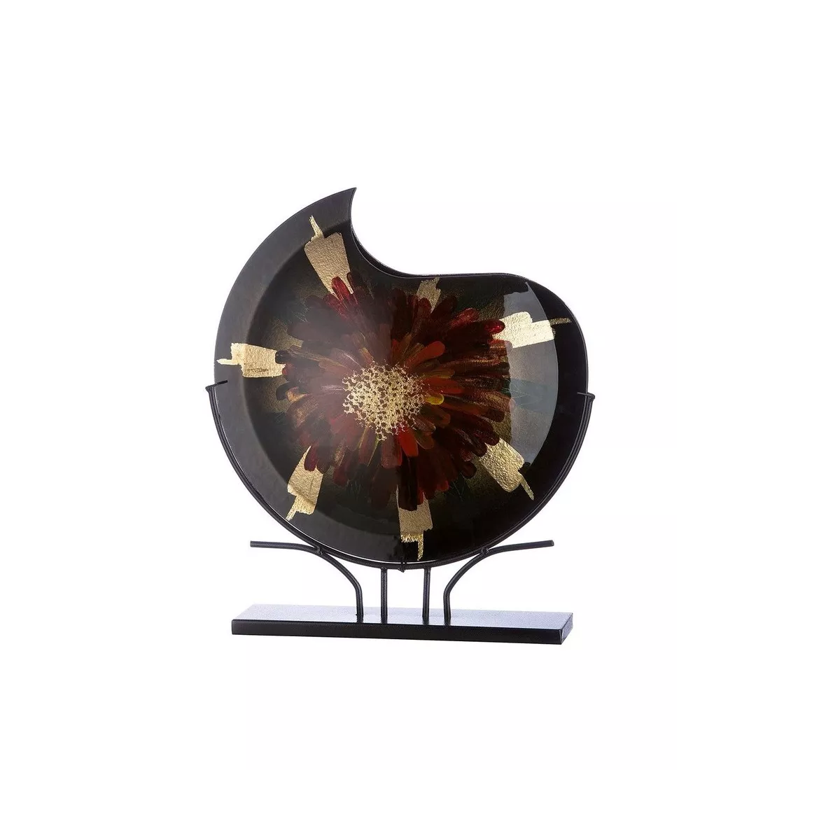 Vase Verre sur Socle Fleur h48 cm