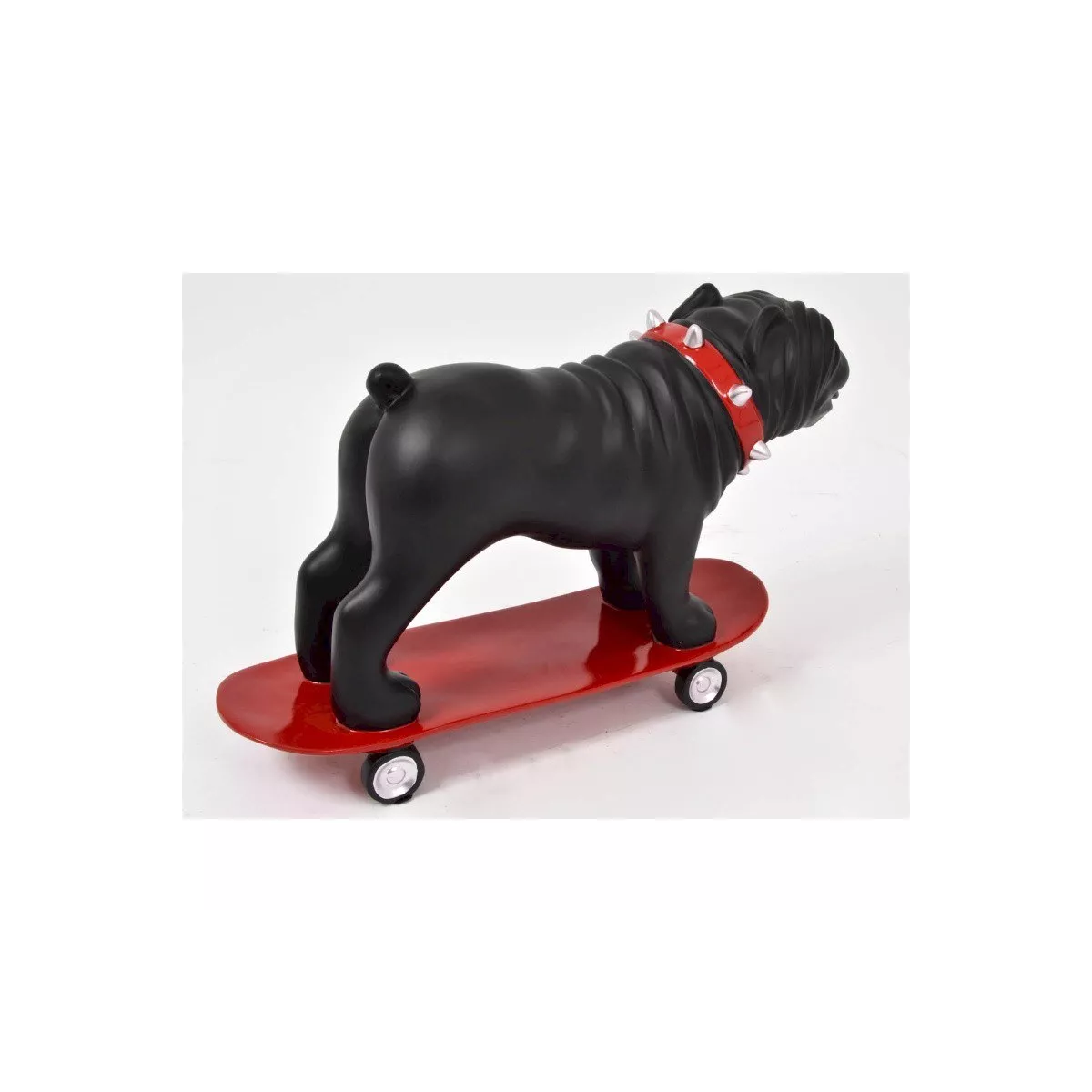 Sculpture Bulldog Skateboard h37cm