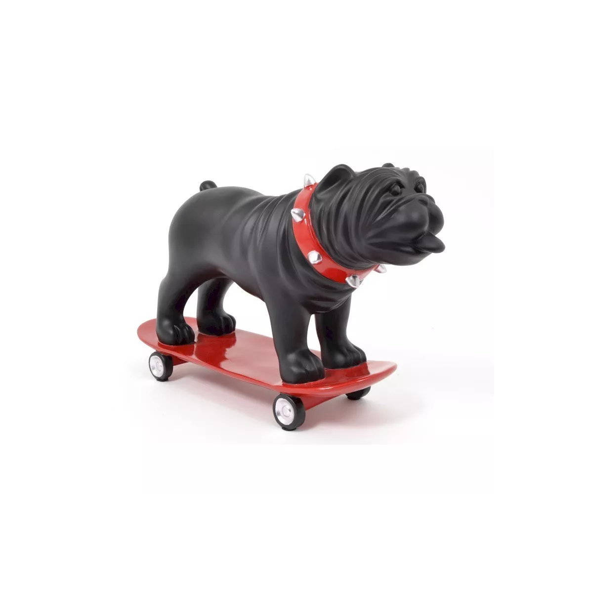 Sculpture Bulldog Skateboard h37cm
