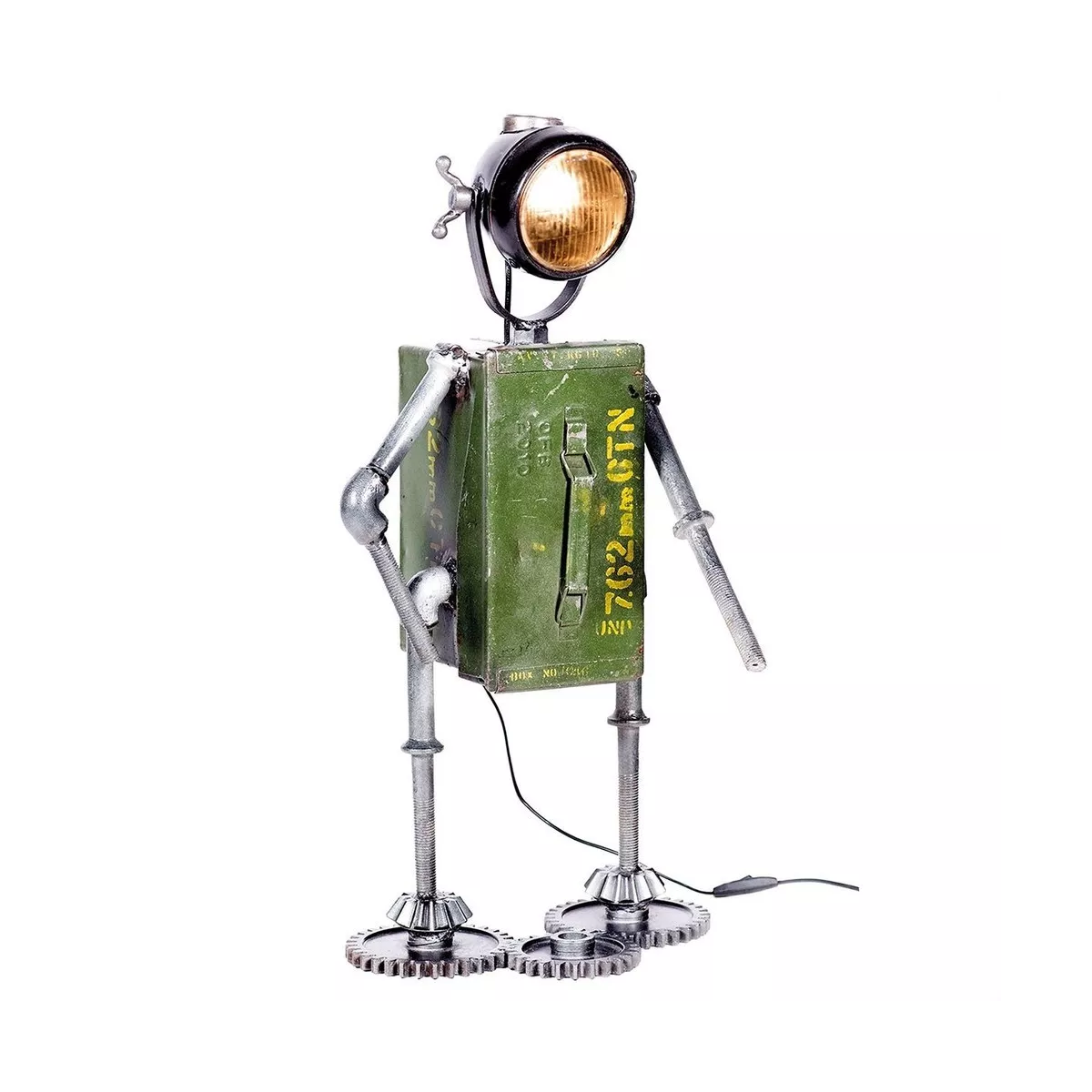 Lampe Robot en fer H.74 cm