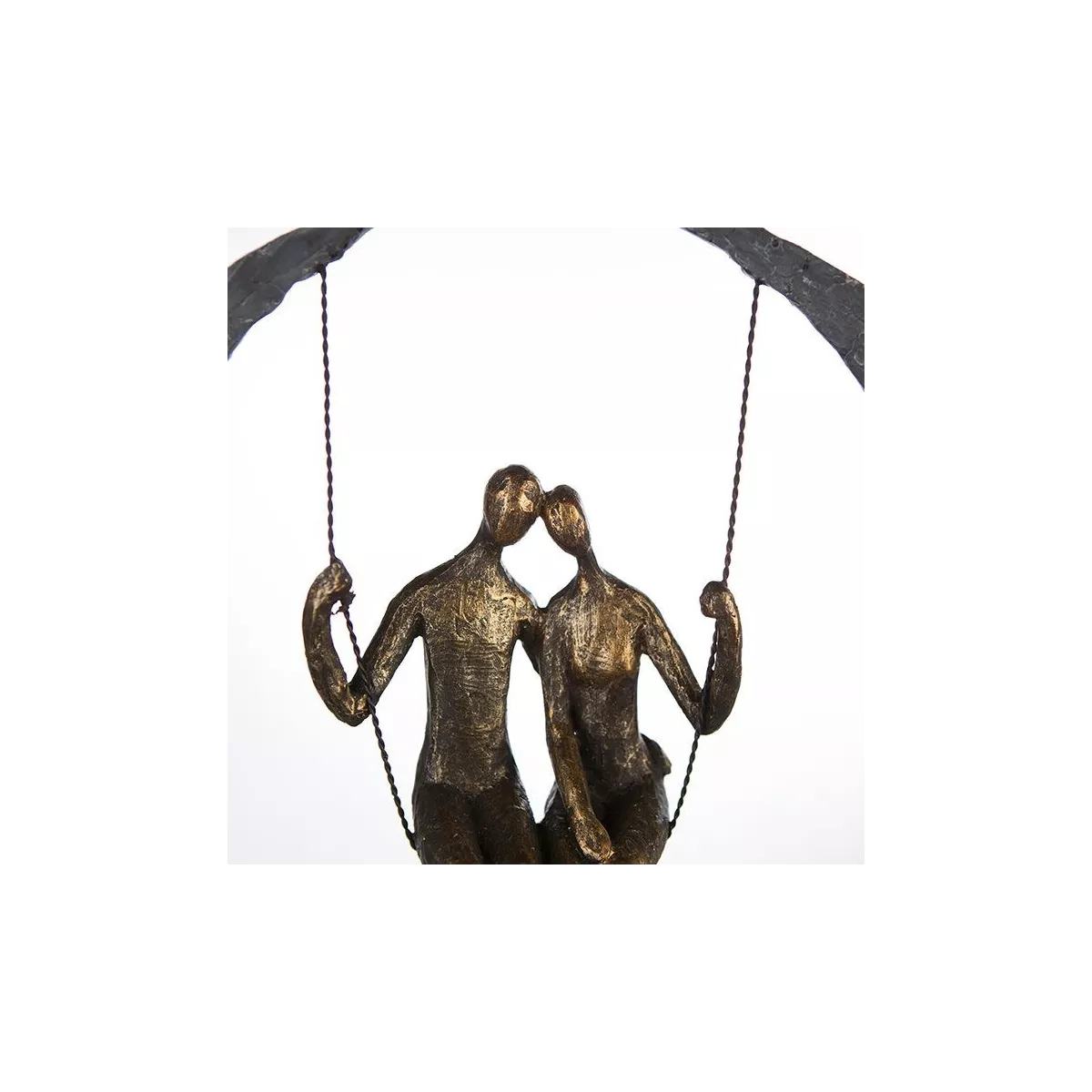 Sculpture couple sur balancoire H.30cm