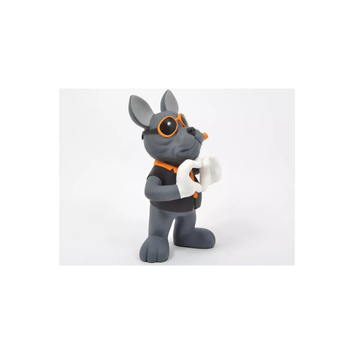 Sculpture Chien mains en coeur H.56cm
