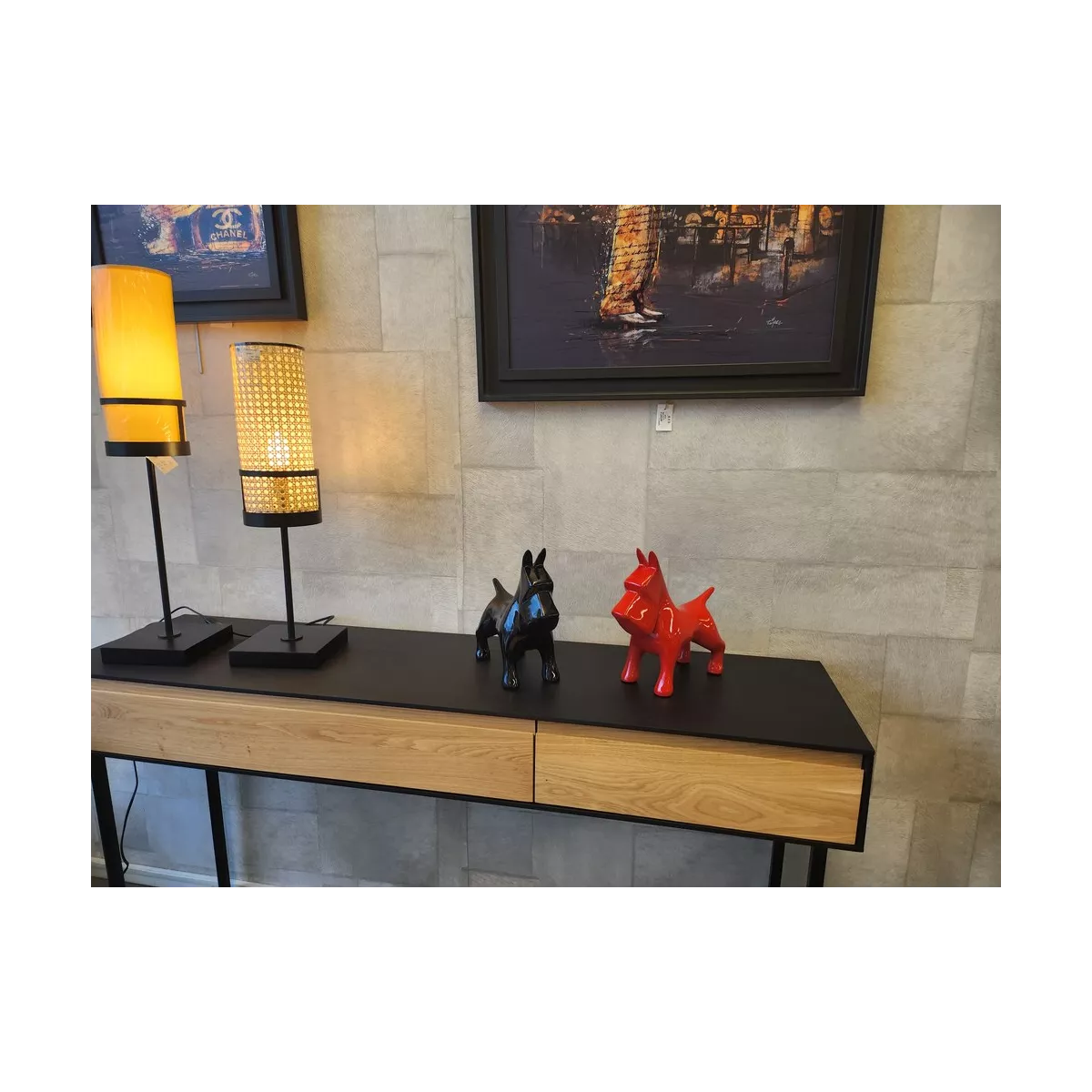 Chien Yumi rouge h.25cm