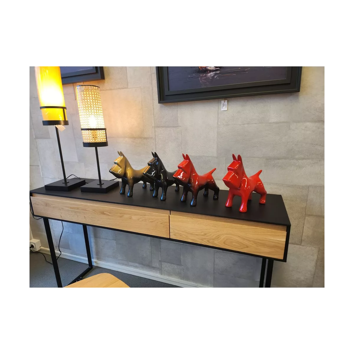Chien Yumi rouge h.25cm