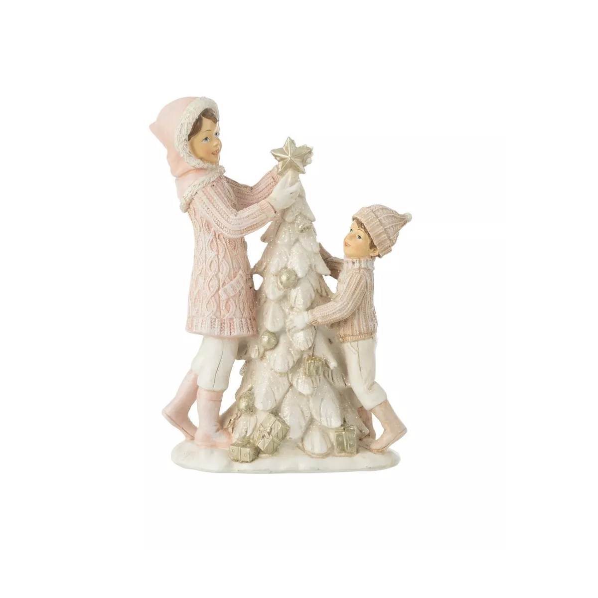 Ensemble de 2 Figurines rose sapin