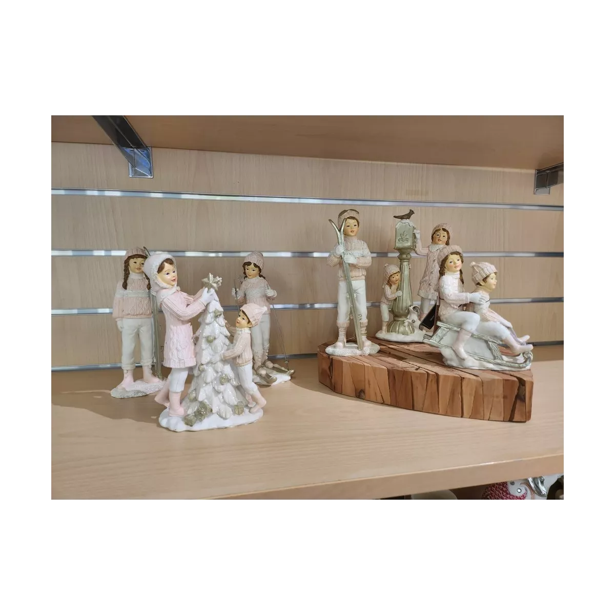 Ensemble de 2 Figurines rose sapin