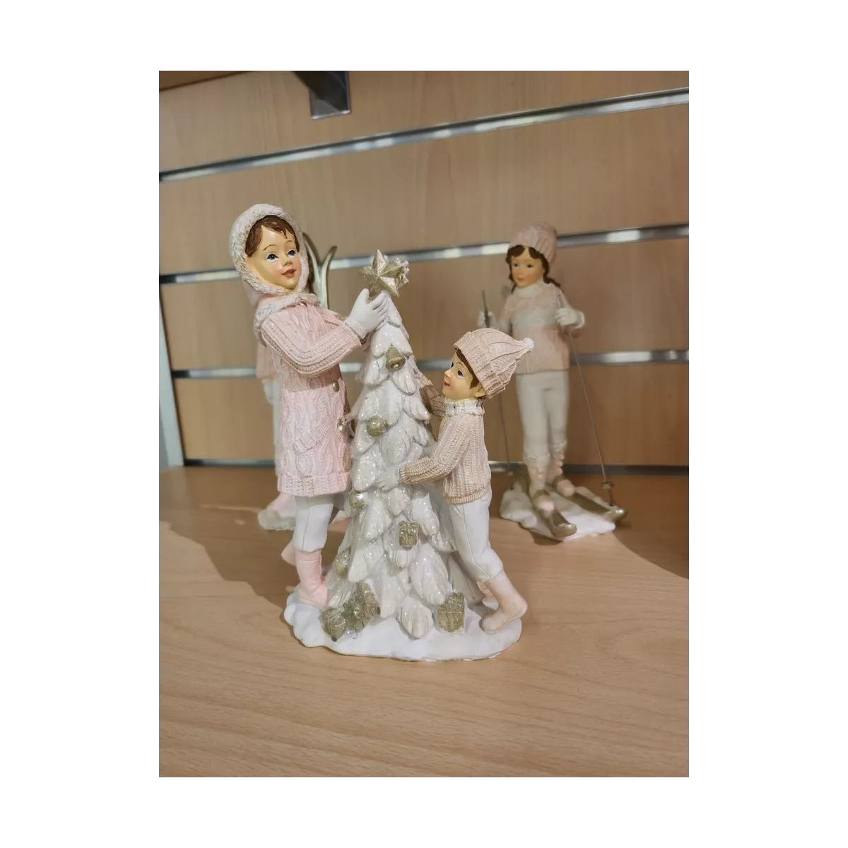 Ensemble de 2 Figurines rose sapin